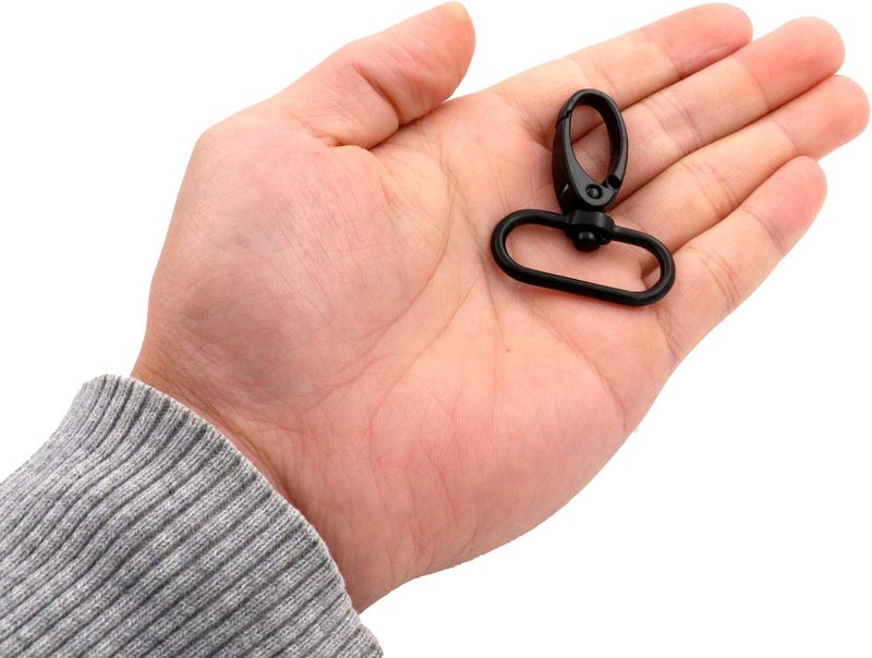 BIKICOCO 1-1/4'' Swivel Trigger Lever Push Gate Snap Hook Lobster Claw Clasp Spring Loaded Clip, Oval Ring Ended - Pack of 20 - Image 4