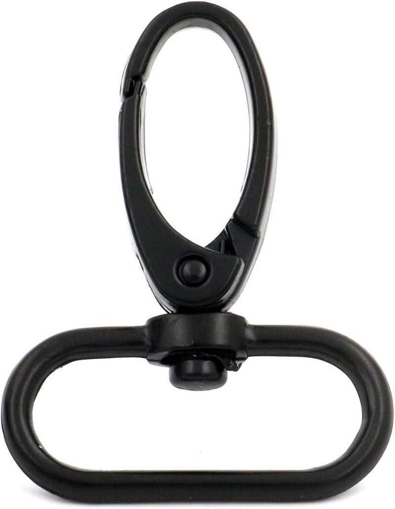 BIKICOCO 1-1/4'' Swivel Trigger Lever Push Gate Snap Hook Lobster Claw Clasp Spring Loaded Clip, Oval Ring Ended - Pack of 20 - Image 5