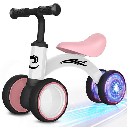 Gamfeiny Colorful Lighting Baby Balance Bike Toys for 1 Year Old Girl Gifts 1036 Month Toddler Balance Bike No Pedal 4 Silence Wheels Soft Seat PreSchool First Riding on Toys 1st Birthday Gifts - Image 1
