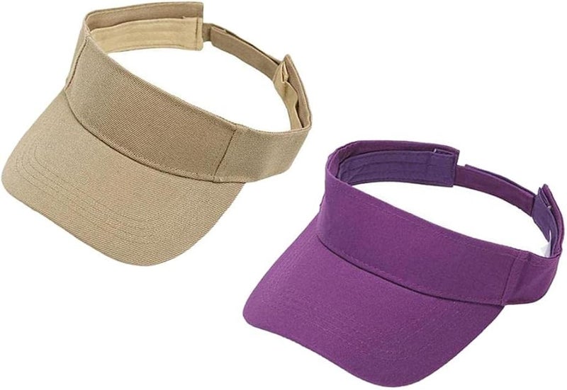 klarako2x Pure Cotton Adjustable Sun Visor Hat Golf Tennis Summer Beach Sports Cap - Image 1
