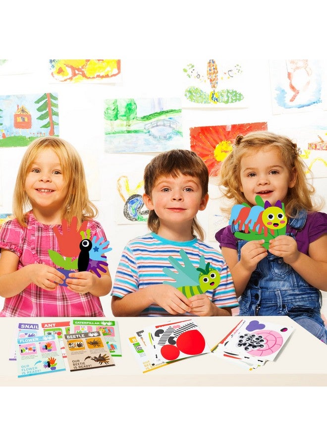 WATINC 12Pcs Spring Insect Handprint Art Craft Bug Crafts Butterfly Dragonfly Summer Springtime DIY Bug Kit Animal Themed Art Supplies Preschool Class Hand Print Activity Party Ornaments for Kids - Image 5