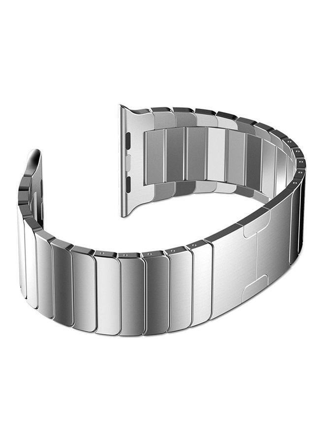 NIBEMINENT Stainless Steel Band For Apple Watch 42mm Silver - Image 1