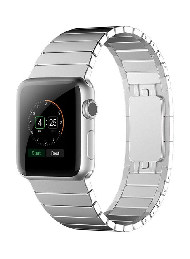 NIBEMINENT Stainless Steel Band For Apple Watch 42mm Silver - Image 3