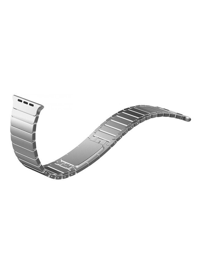 NIBEMINENT Stainless Steel Band For Apple Watch 42mm Silver - Image 2