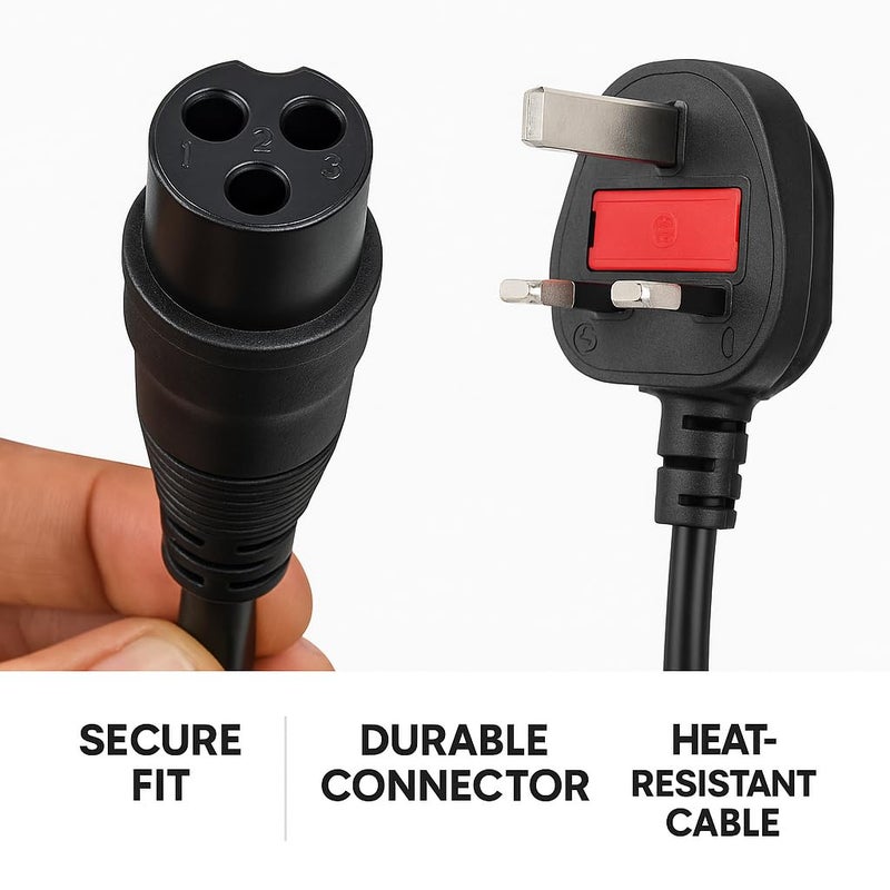FUKUKAWA® 60V 2A E-Bike & Scooter Battery Charger | DC 67.2 V Output 2A 150 W Max | Fast Charge Smart Lithium Charger with Overheat & Over-Voltage Protection | UK 3-Pin Plug 220 V 50 Hz - Image 5