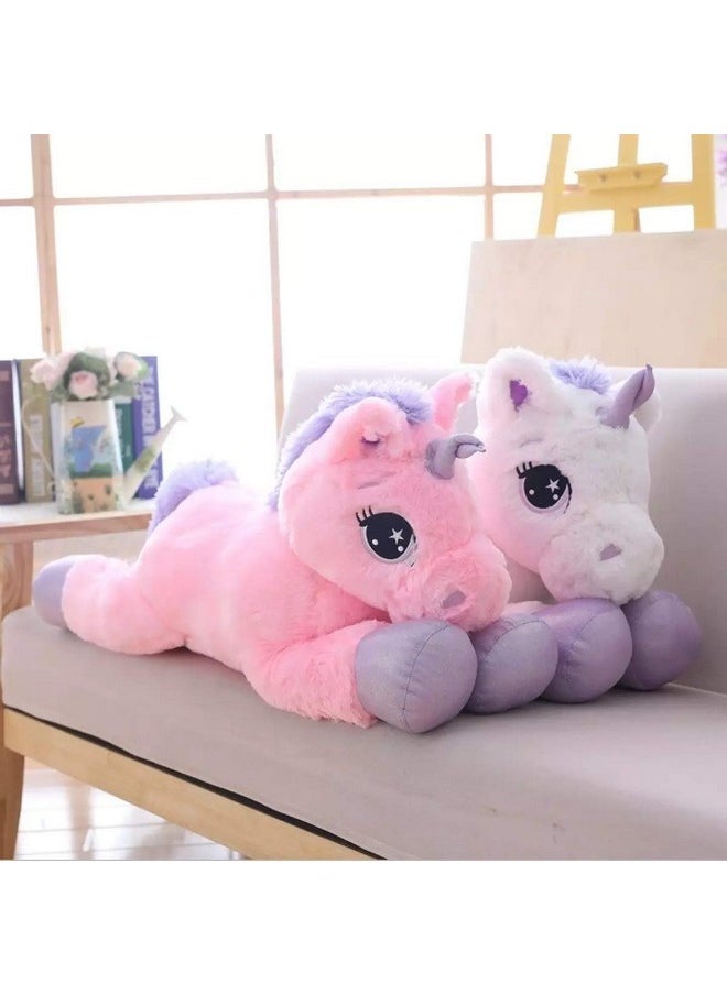 CLICK4DEAL CLICK4DEAL Soft Toys Unicorn Animal Soft Toy, Soft Toy for Girls (Unicorn White, 75cm)  - Image 4