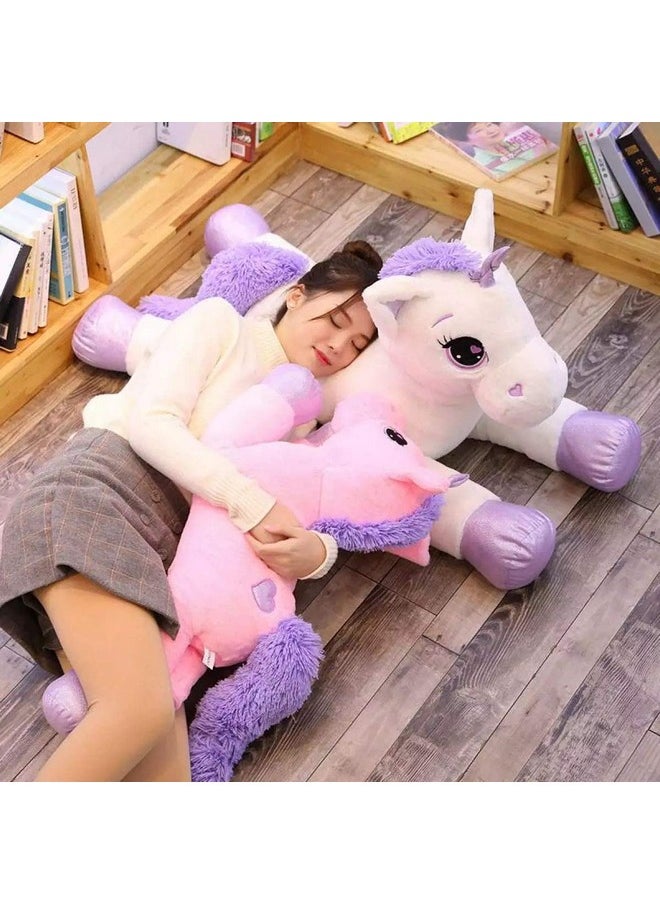 CLICK4DEAL CLICK4DEAL Soft Toys Unicorn Animal Soft Toy, Soft Toy for Girls (Unicorn White, 75cm)  - Image 3