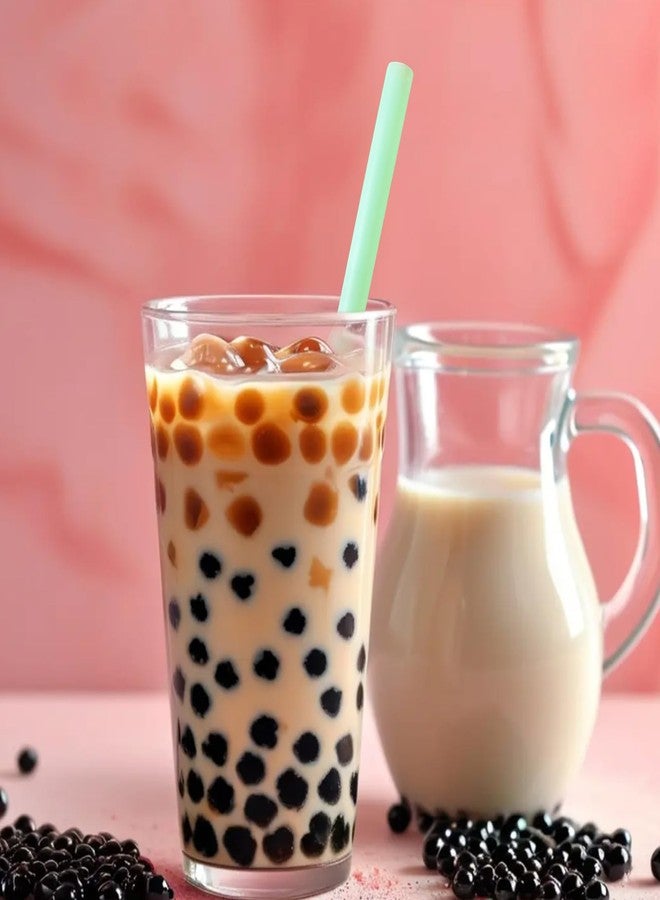 YAOSHENG Colored disposable milkshake straw, (100-500 pack) straight tube pointed fluorescent multi-color straw, suitable for parties, gatherings, home restaurants (100, 0.43 * 9.05) - Image 3