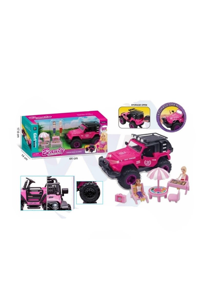 Generic Girl Beauty Sport Car With Doll Accessories Toy 