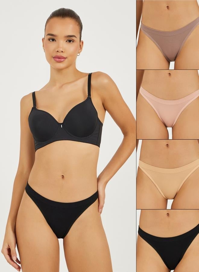 ستايلي ستيلا عبوة من 4 - سراويل داخلية عالية الساق سادة - Image 1