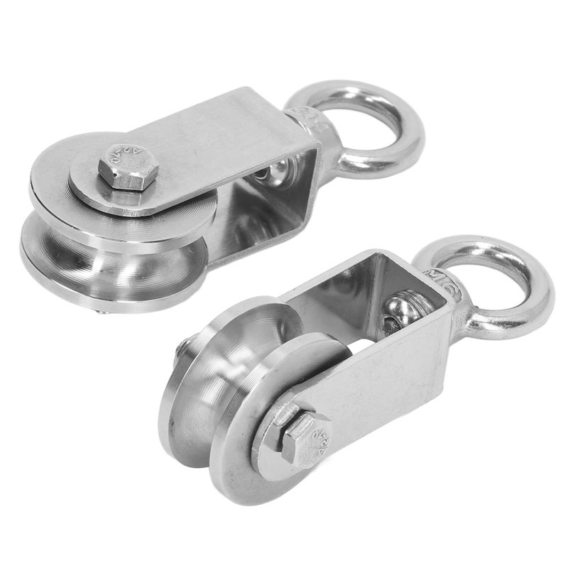 2PCS Cable Pulley Wheels 360 Degree Rotation Stainless Steel Pulley Roller Built in Dual Bearings - Image 5