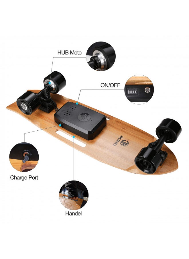 JKING Jking Electric Skateboard Electric Longboard with Remote Control Electric Skateboard,700W Hub-Motor,16.7 MPH Top Speed,8.2 Miles Range,3 Speeds Adjustment,6 Months Warranty  - Image 4