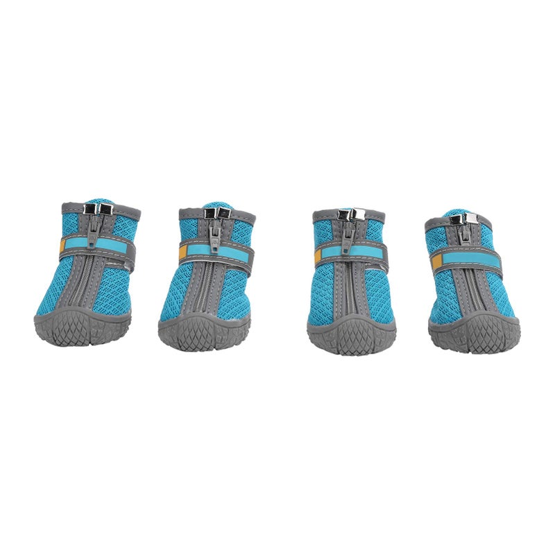 Lake Blue 9 Hole Mesh Small Dog Shoes Non Slip Boots With Adjustable Straps Size 2 - Image 2