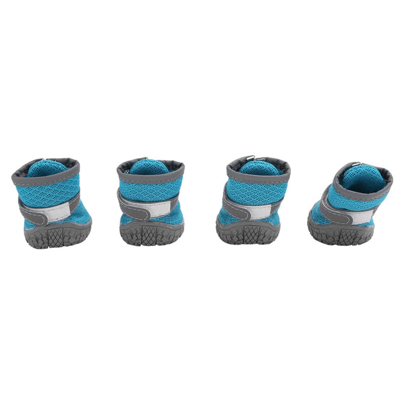 Lake Blue 9 Hole Mesh Small Dog Shoes Non Slip Boots With Adjustable Straps Size 2 - Image 3