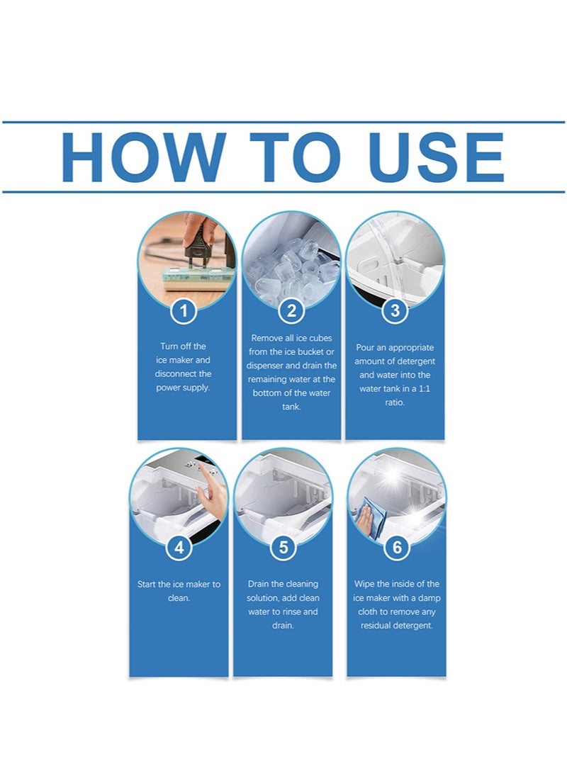 Jakehoe منظف ​​ماكينة الثلج، تنظيف يومي لطيف، إزالة الروائح، العناية بالتطهير، تنظيف ماكينة الثلج، مناسب لجميع ماركات منظفات ماكينة الثلج (100 مل) - Image 4