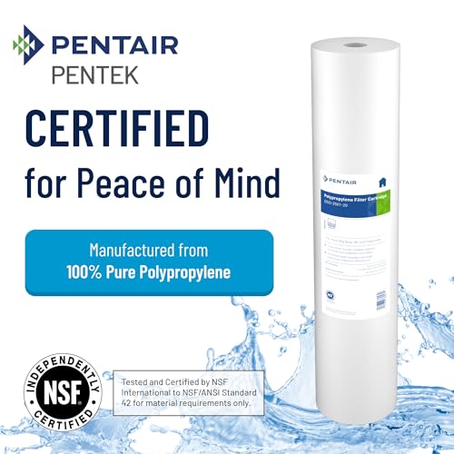 Pentek Pentair Pentek DGD-5005-20 Big Blue Water Filter, 20-Inch Whole House Sediment Filter Cartridge Replacement, Dual-Gradient Density Spun Polypropylene, 20" x 4.5", 5 Micron, Pack of 1, White - Image 3