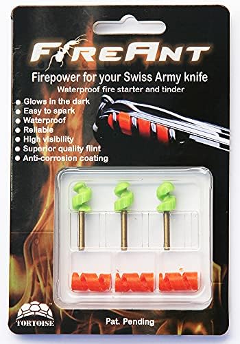 Tortoise Gear FireAnt 3 Pack - Fire Starter and Tinder System for Swiss Army Victorinox Knives (Green Glow) - Image 2