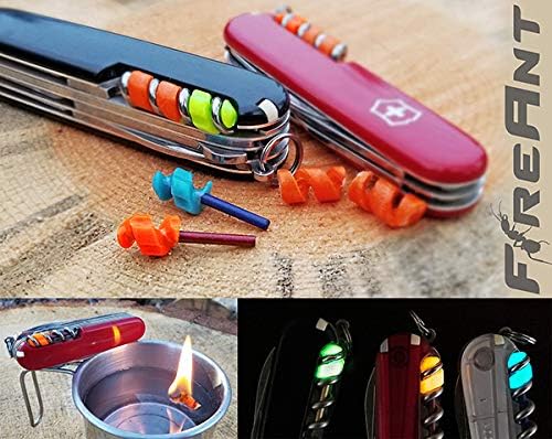 Tortoise Gear FireAnt 3 Pack - Fire Starter and Tinder System for Swiss Army Victorinox Knives (Green Glow) - Image 3