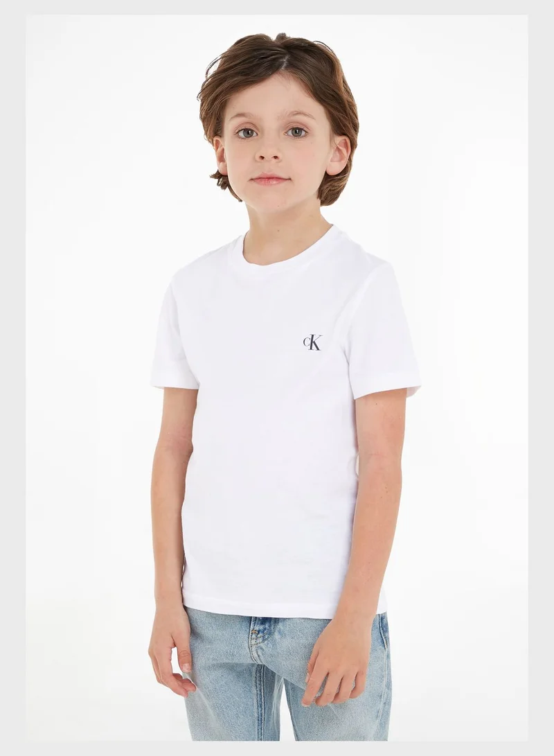 Calvin Klein Jeans Kids 2 Pack Crew Neck T-Shirt