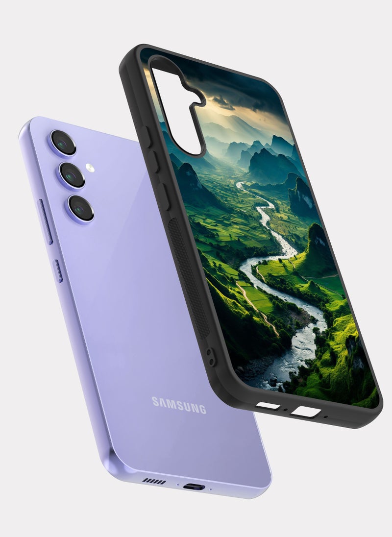PXLAAT Samsung Galaxy A54 case cover River Between Mountains - Image 2
