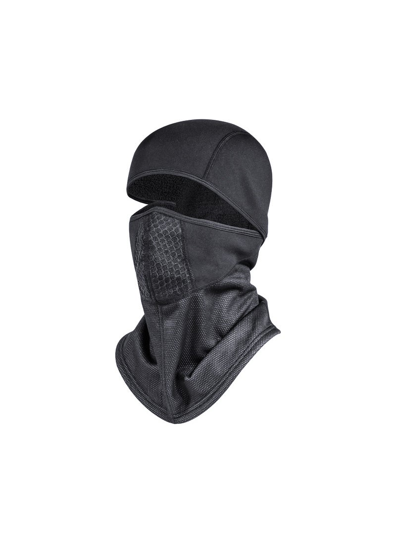 Generic - Winter Cycling Warm Face Mask Motorcycle Helmet Cover Windproof Thermal Facial Protective Skiing Face Shield Neck Warmer 2022 black - Image 1