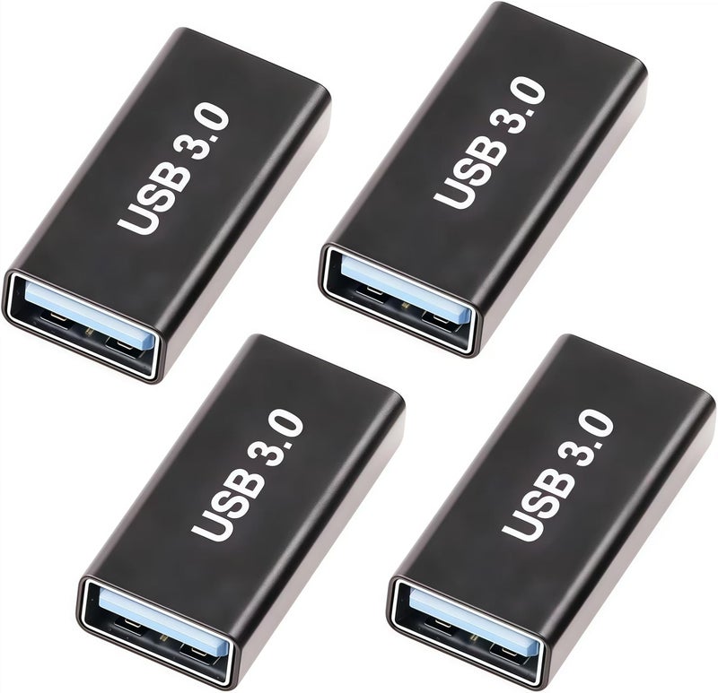 Pastall 4Pack USB Female to Female Adapter for Connecting Two USB Male Ends Devices, Compatible with MacBook Pro/Air, IPad Pro Google Pixel,Apple Etc. - Image 1
