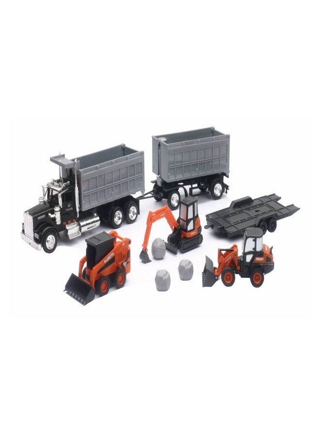 NewRay New Ray Kubota Construction Vehicle with 1:43 Kenwood Dump Truck Set - Image 1