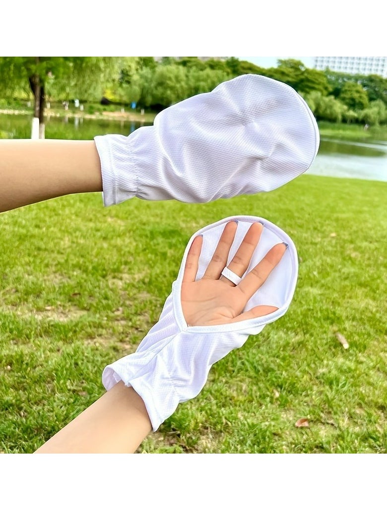 Generic 1 Pair Premium Summer Sun Protection Gloves for Outdoor Cycling - Non-Slip, Breathable, UV-Resistant, Fingerless Design with Lightweight, Elastic Cuff - Ideal for Cycling, Driving & Outdoor Adventures  - Image 4