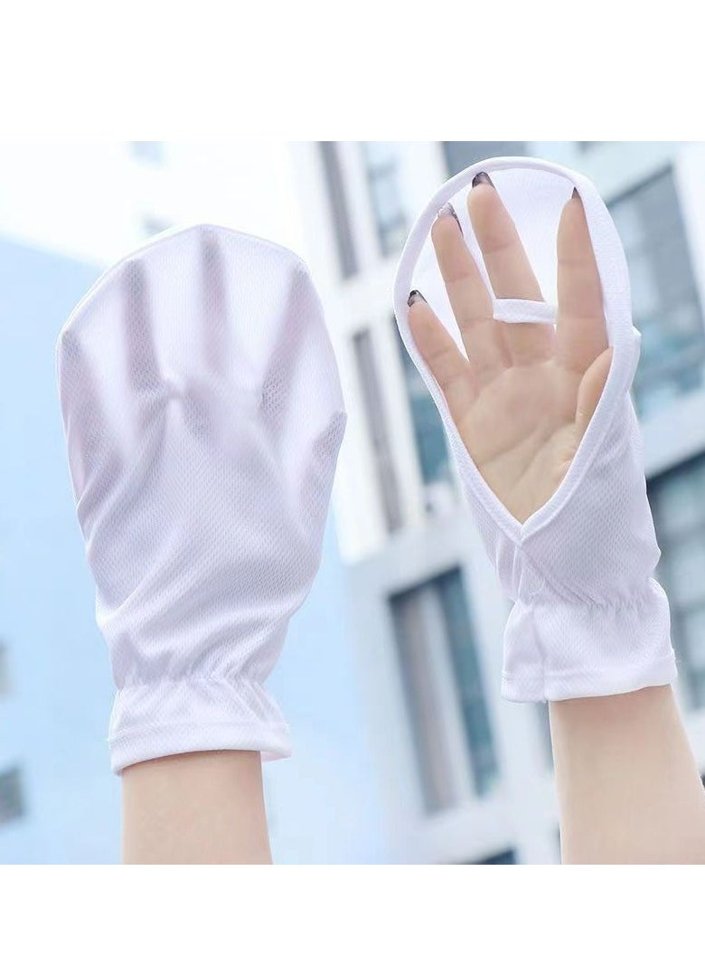 Generic 1 Pair Premium Summer Sun Protection Gloves for Outdoor Cycling - Non-Slip, Breathable, UV-Resistant, Fingerless Design with Lightweight, Elastic Cuff - Ideal for Cycling, Driving & Outdoor Adventures  - Image 3