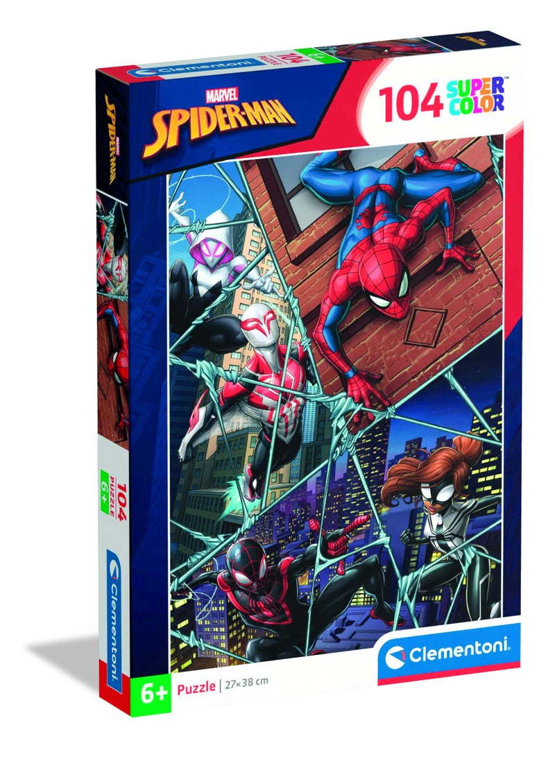 Clementoni Puzzle Spiderman Swarming 104-Pieces | Jigsaw Puzzle | Children's Puzzle | Preschool Learning Toys | Develops Problem Solving Skills | Made in Italy - Image 1