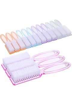 Patelai 15 Pieces Nail Brush For Cleaning Fingernails Nail Scrub Manicure Brush Handle Grip Cleaning Brushes Pedicure Brush For Toes And Nails Cleaning 5 Colors(Fresh Colors)  - Image 2