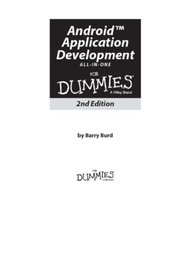 "Android Application Development All-in-One For Dummies, 2nd Edition" is a comprehensive guide to learning Android application development from scratch to professionalism. - Image 4