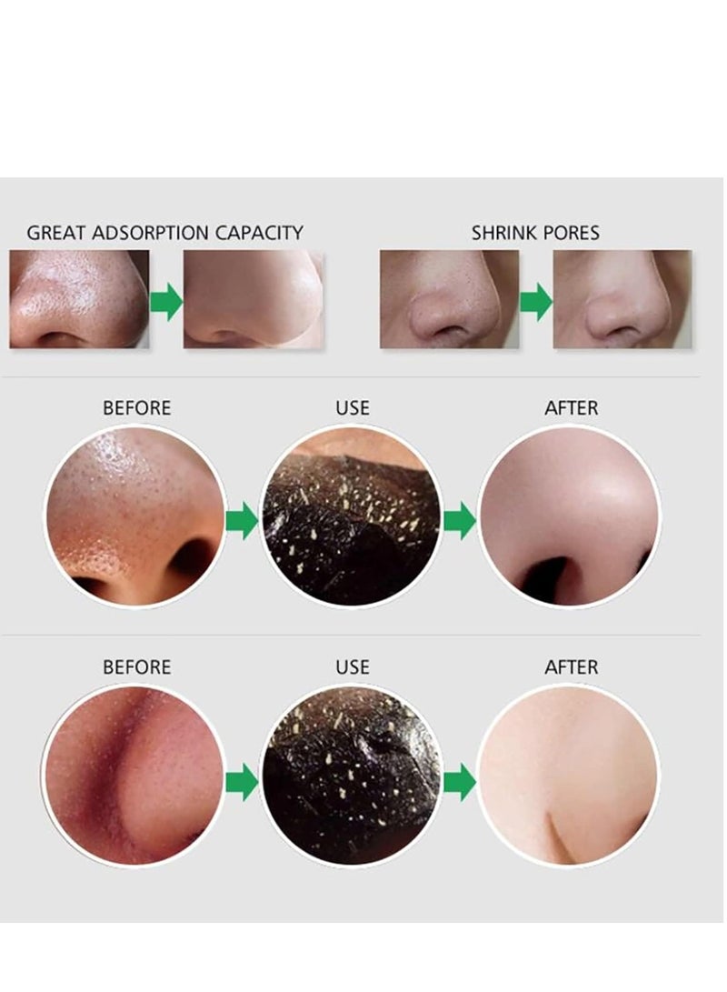 Blackhead Remover Mask, Bamboo Charcoal Peel-Off Mask for Deep Cleansing and Purifying, Facial Blackhead Removal for Face and Nose, Suitable for All Skin Types (120g)