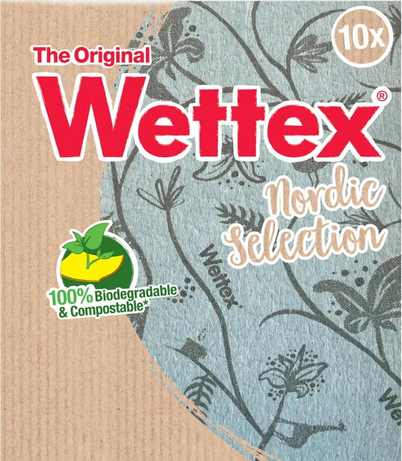 Wettex The Original Swedish Dishcloths for Kitchen 10 Pack Super Absorbent Sponges Kitchen Dishcloth - Replace Paper Towels - Modern Limited Edition - Image 1