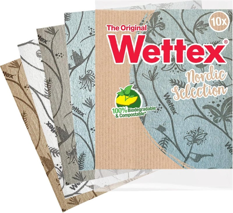 Wettex The Original Swedish Dishcloths for Kitchen 10 Pack Super Absorbent Sponges Kitchen Dishcloth - Replace Paper Towels - Modern Limited Edition - Image 2