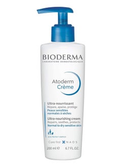 Bioderm Bioderma Atoderm Ultra Nourishing Moisturizing Cream for Normal to Dry Sensitive Skin 200ml and Sebium Purifying Facial Cleansing Foaming Gel for Combination/Oily Skin 200ml  - Image 2