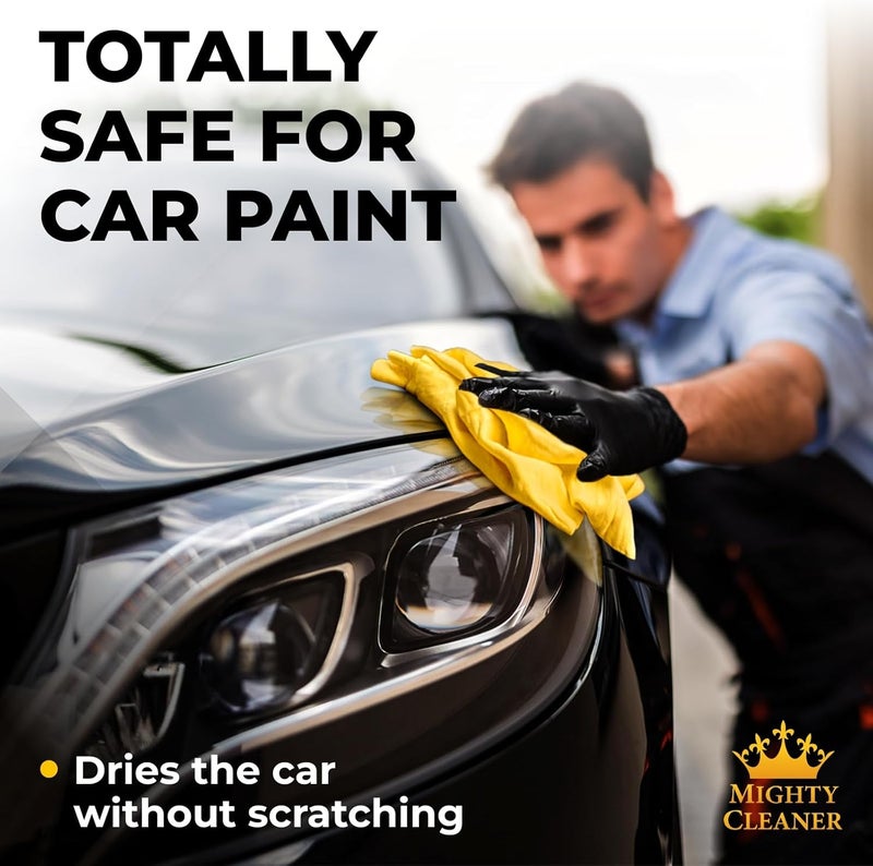 Mighty Cleaner Premium Сar Shammy Towel - 26" x 17" - Super Absorbent Chamois Cloth for Car - Original Car Drying Towel - Shammy Cloth for Car - Car Drying Shammy - Chamois Car Drying Towel - Car Wash Shammy Towel - Image 3