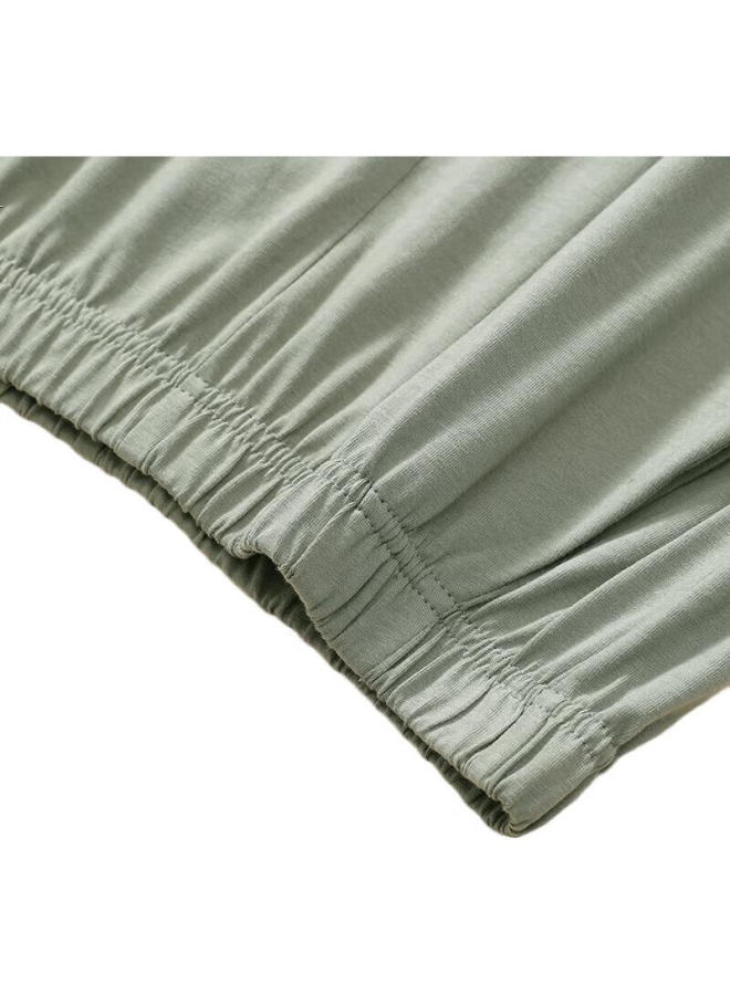 Fenton Men'S Cotton Shorts Summer Sports Casual Five-Point Pants All Cotton Home Pants Army Green Xl - Image 2