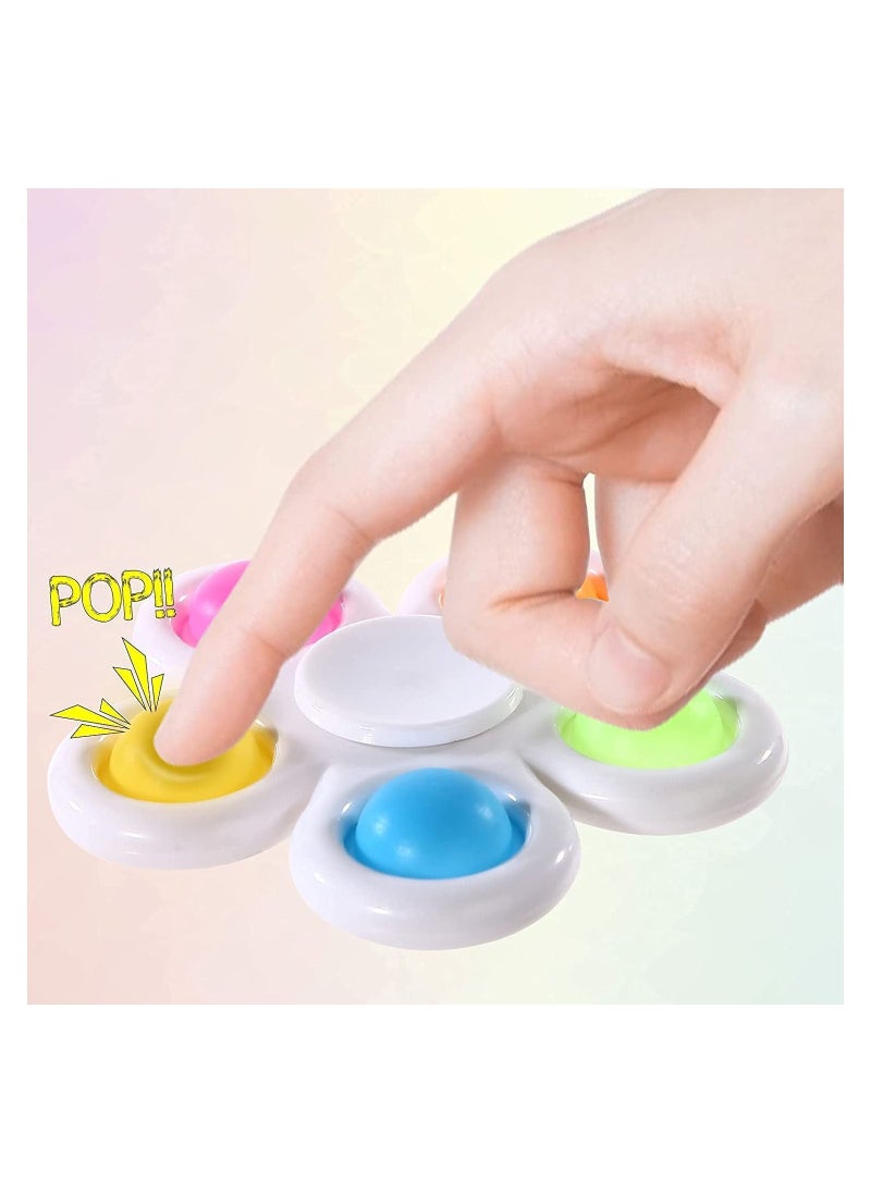 Y&D - Pop it Fidget Spinners, Simple Dimple Toy, its Fidge Packs for Kids, Push Bubble Sensory Toys Adults, Pack with Hand Spinners 2 (Multicolored) - Image 1