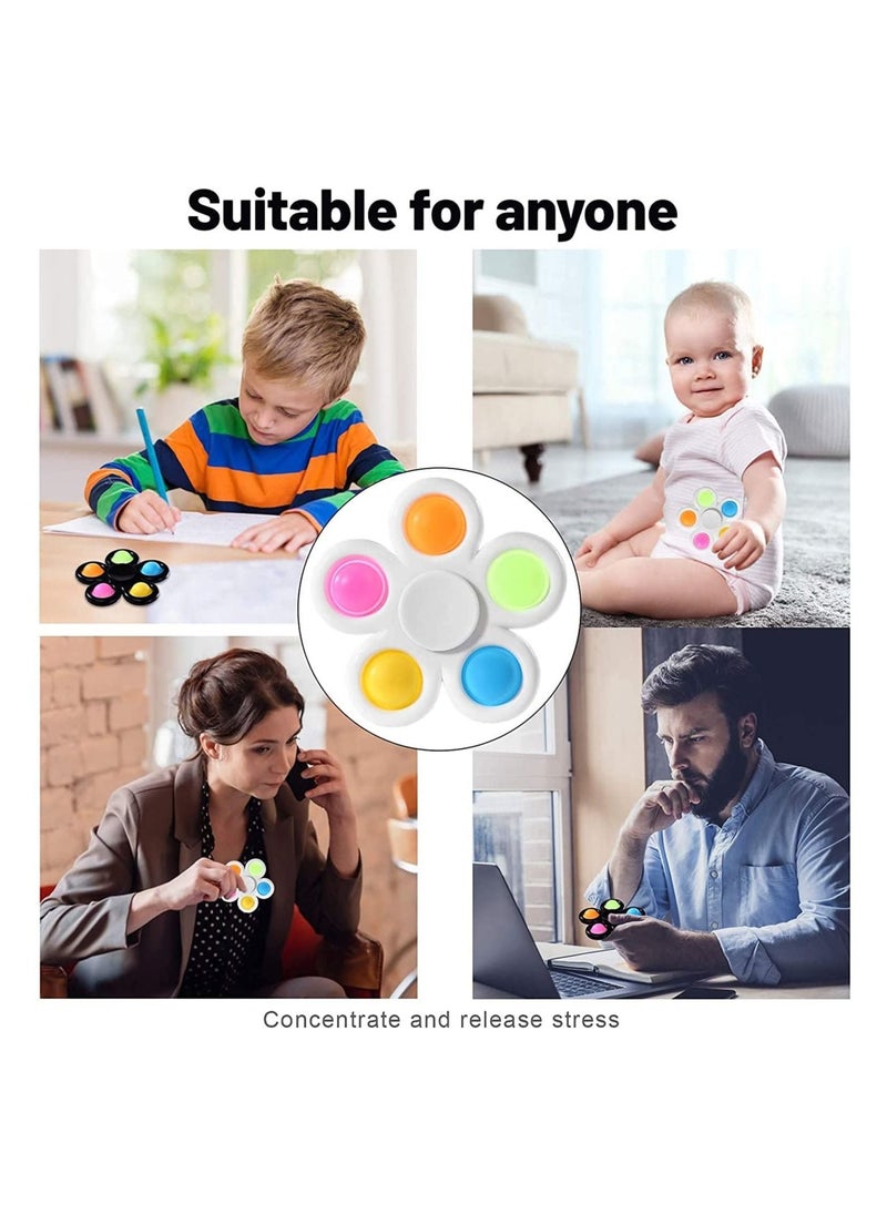 Y&D - Pop it Fidget Spinners, Simple Dimple Toy, its Fidge Packs for Kids, Push Bubble Sensory Toys Adults, Pack with Hand Spinners 2 (Multicolored) - Image 1