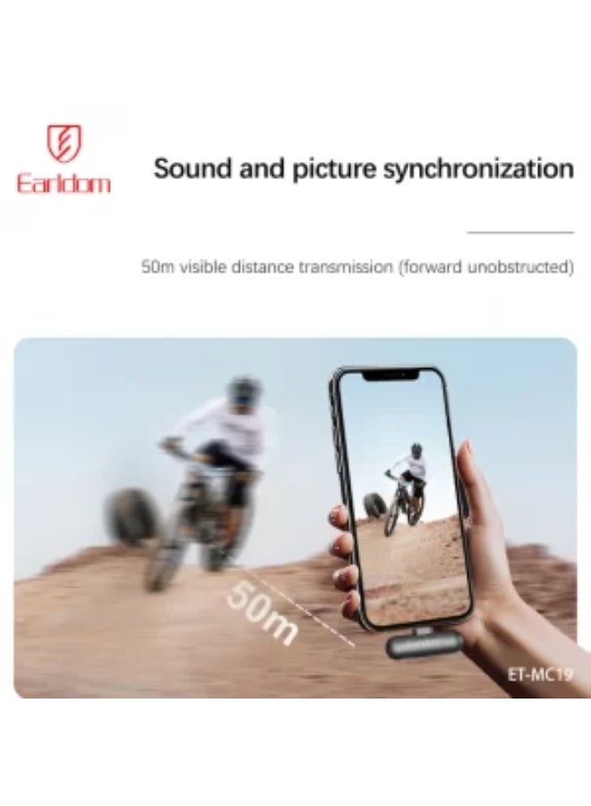 Earldom ET-MC19 Professional Wireless Microphone, Black - Image 4