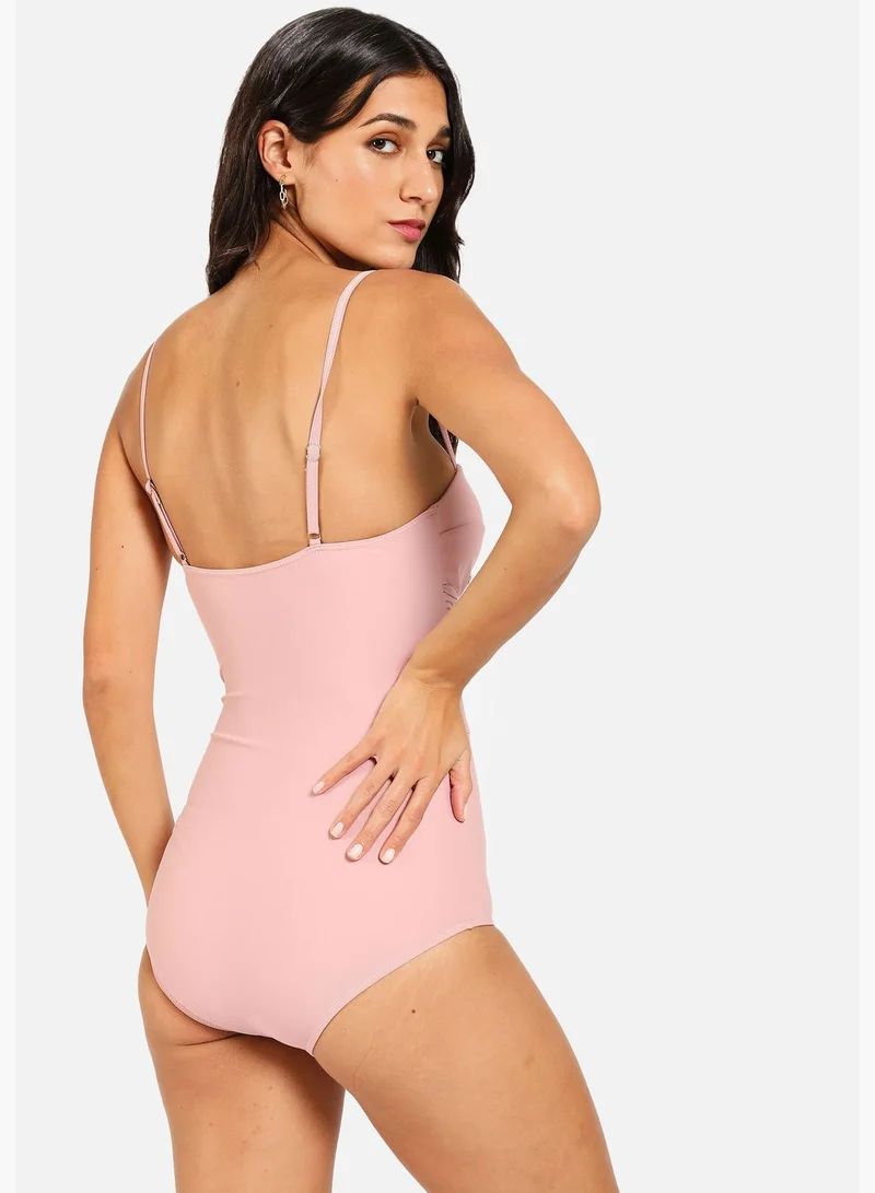 Haute Sauce  Strappy Cut Out One Piece Swimsuit for Women | Best Price UAE