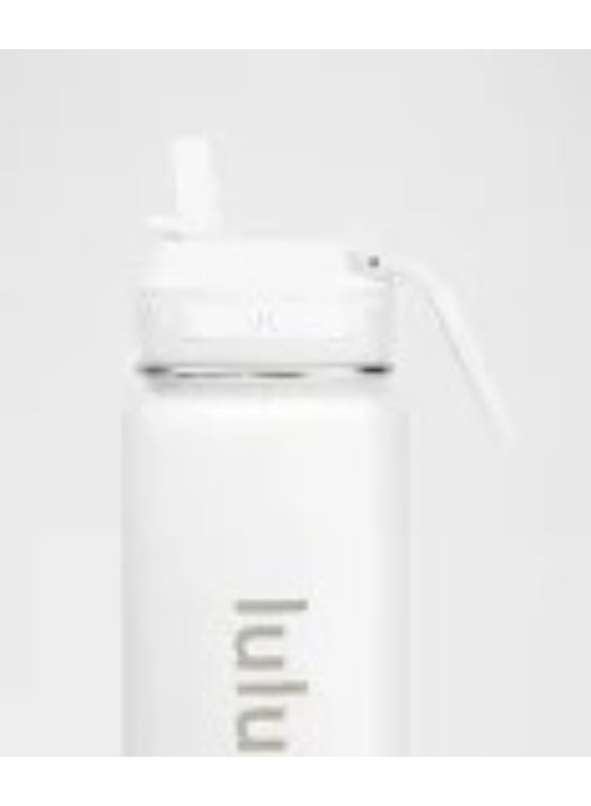 Lululemon Water Bottle, Lululemon 24oz White Sports Bottle, Reusable Drink Bottle with Carry Handle for Gym, Sports, Travel, Office, School and Daily Use - Image 2