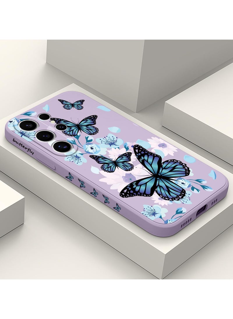 for Samsung Galaxy S25 Ultra Case, Creative Patterns Slim Non Slip Lightweight Phone Cover for Galaxy S25 Ultra 6.9 inch, Aurora Butterfly Purple - Image 2