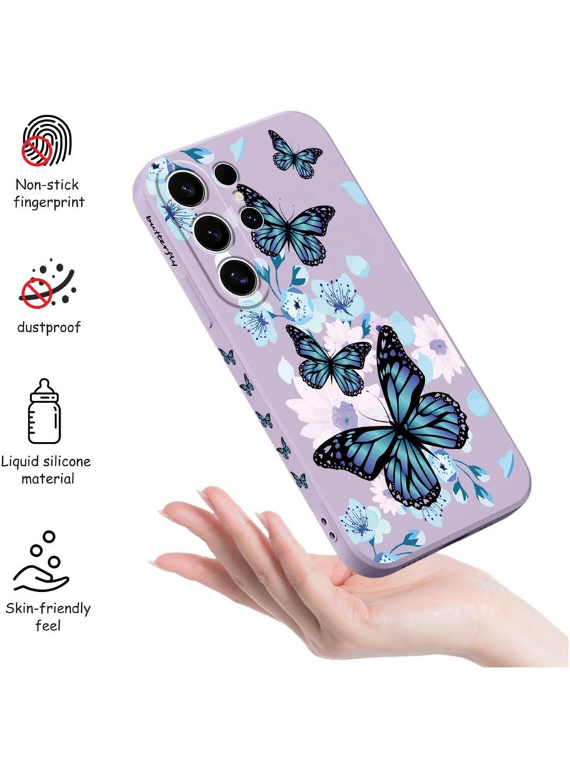 for Samsung Galaxy S25 Ultra Case, Creative Patterns Slim Non Slip Lightweight Phone Cover for Galaxy S25 Ultra 6.9 inch, Aurora Butterfly Purple - Image 5