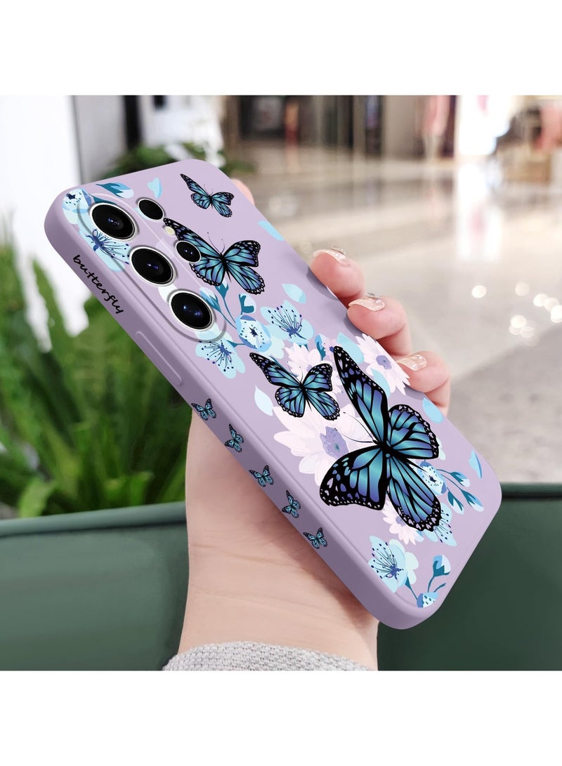 for Samsung Galaxy S25 Ultra Case, Creative Patterns Slim Non Slip Lightweight Phone Cover for Galaxy S25 Ultra 6.9 inch, Aurora Butterfly Purple - Image 3