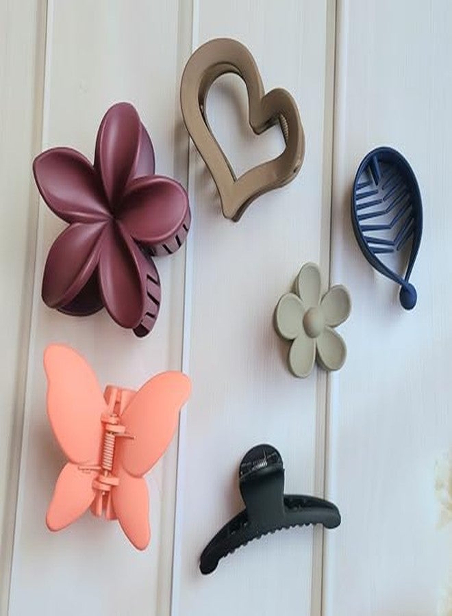 RHOSYN HAIR ACCESSORIES Combo of 6 Hair Clutchers Claw Clips Non Slip Juda Bun Shaper Ponytail Holders Stron Hold Barrettes For Women & Girls - Image 3