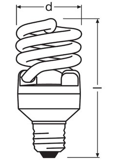 Osram Osram Dulux Mini Twist E27 Fluorescent Bulb 20W 1300Lm 865  - Image 2