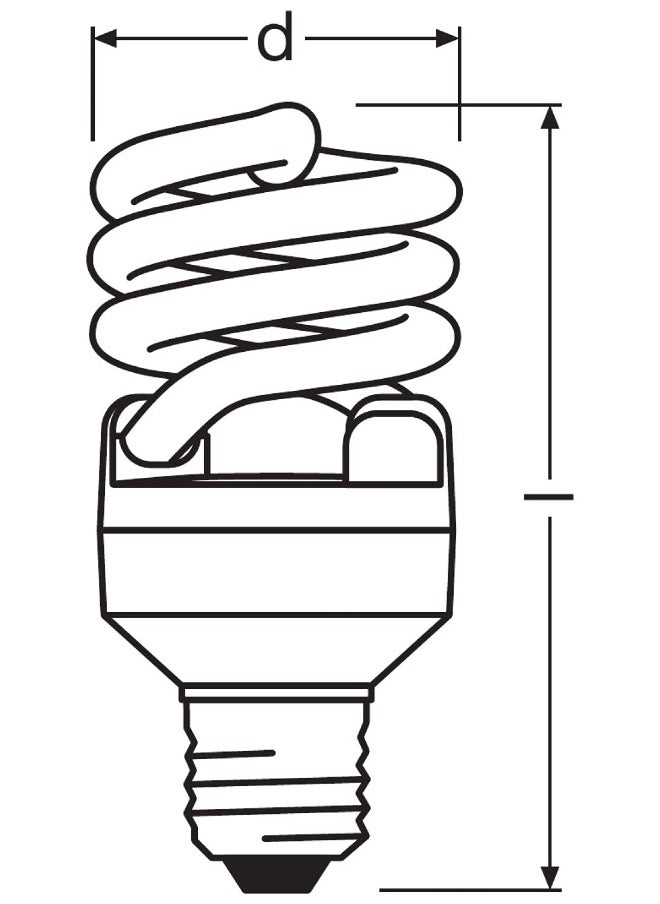 Osram - Osram Dulux Mini Twist E27 Fluorescent Bulb 20W 1300Lm 865 - Image 1