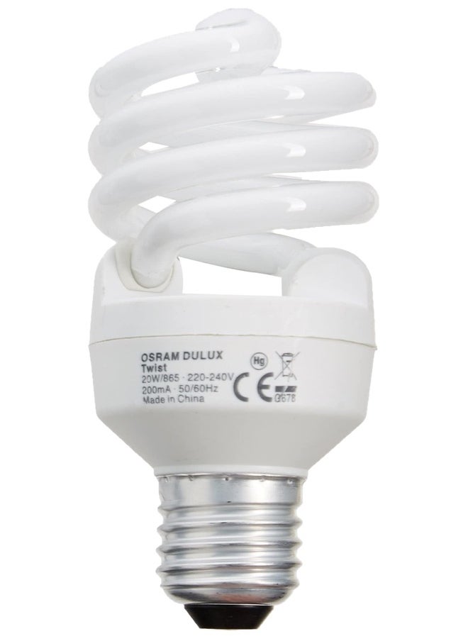 Osram - Osram Dulux Mini Twist E27 Fluorescent Bulb 20W 1300Lm 865 - Image 1